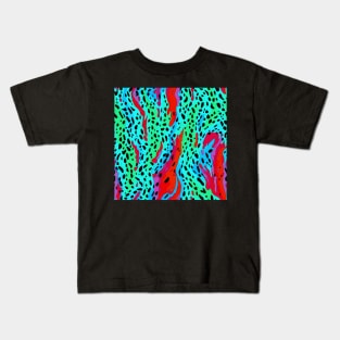 Cool Abstract Artsy Colorful Animal Print Kids T-Shirt